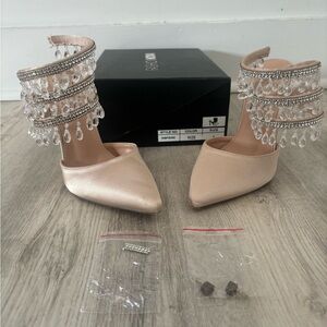 Fashionnova Kim Wrap Up Pumps - Nude